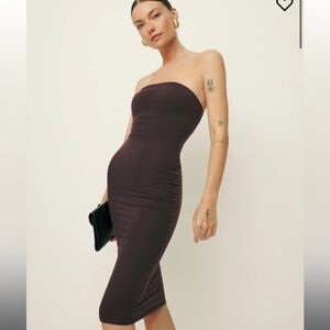 REFORMATION X LAURA HERRIER TUBE TOP DRESS
